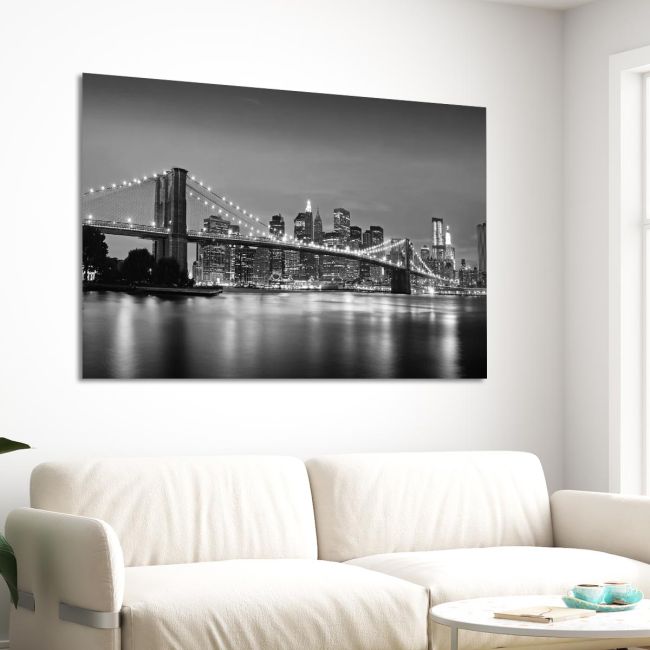 Canvas print New York city grayscale
