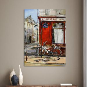 Πίνακας ζωγραφικής Bicycle in the city