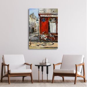 Canvas print Bicycle in the city 2