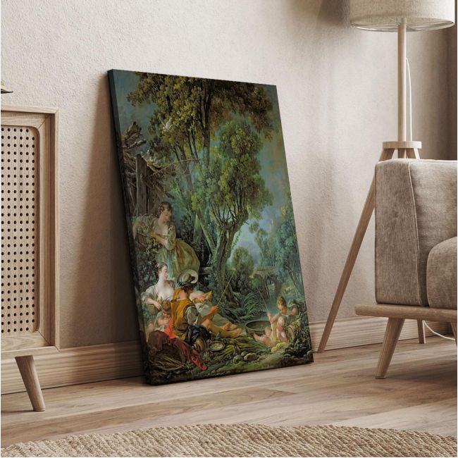 Canvas print The angler, Boucher Francois