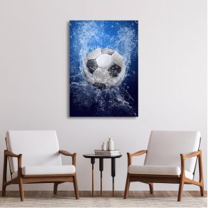 Canvas print Splashing football 2