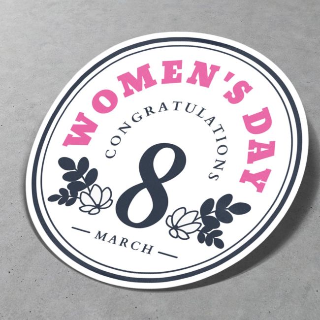 Womans Day αυτοκόλλητα Pink Ribbon 8 4 Ø Όψη 2