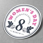 Stickers Womans Day  Pink Ribbon 8 4 x 4 cm (Round) View 2