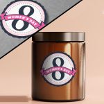 Women's Day Sticker with Ribbon and Polka Dots 4 x 4 cm (Round) View 2