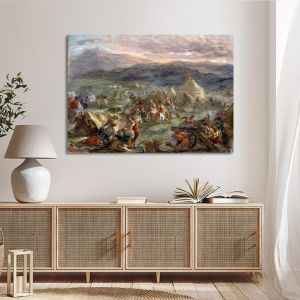 The Sudden Attack of Botsaris Delacroix Eugene Canvas print Framed canvas View 1 2
