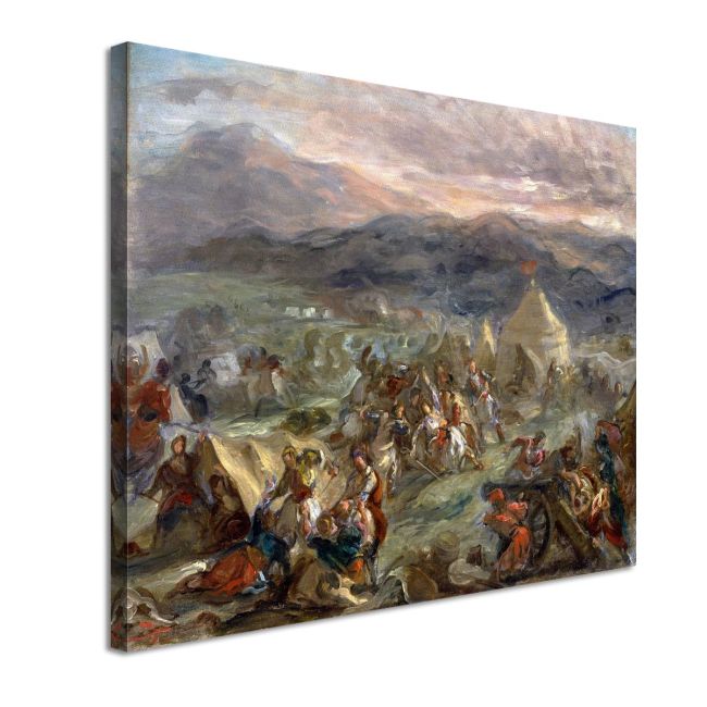 The Sudden Attack of Botsaris Delacroix Eugene Canvas print Framed canvas View 4