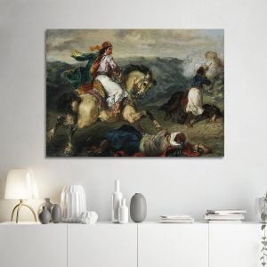 Scene from the Revolution of 1821 Delacroix Eugene Canvas print Framed canvas View 1