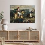 Scene from the Revolution of 1821 Delacroix Eugene Canvas print Framed canvas View 2