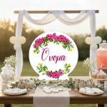 Wooden candy bar sign Bougainvilleas and lemons Printed wood (mdf) View 3