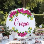 Wooden candy bar sign Bougainvilleas and lemons Printed wood (mdf) View 4