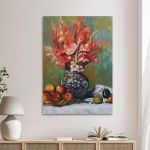 Flowers and fruit – Renoir – Πίνακας σε Καμβά Καμβάς τελαρωμένος Όψη 1