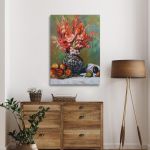 Flowers and fruit – Renoir – Πίνακας σε Καμβά Καμβάς τελαρωμένος Όψη 2