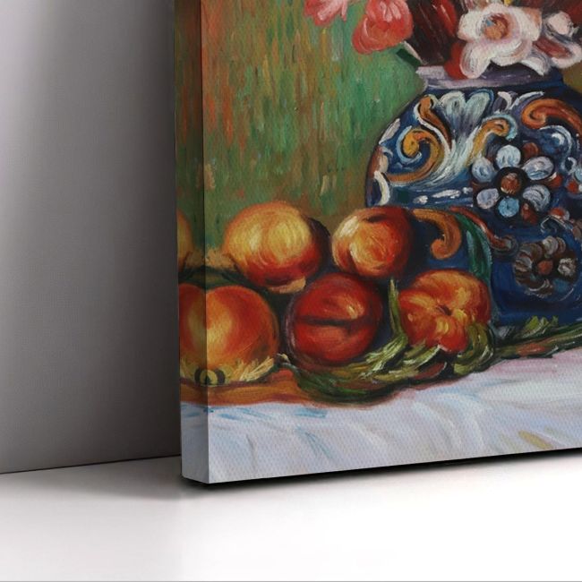 Flowers and fruit – Renoir – Πίνακας σε Καμβά Καμβάς τελαρωμένος Όψη 5