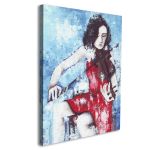 Canvas print Woman and a violin