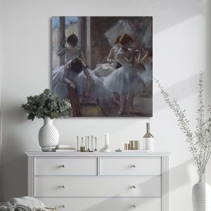 Canvas print Dansers preparing Degas E. Framed canvas, minimal style 2