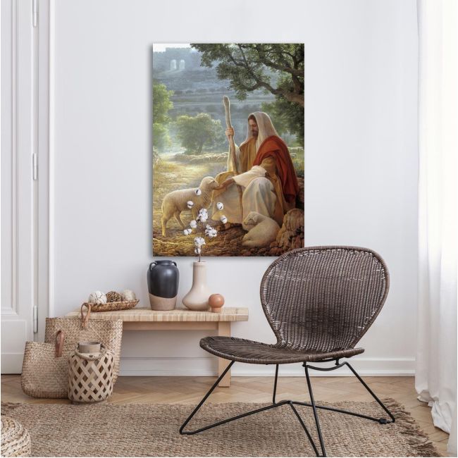Canvas print Christ and the lost sheep