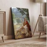 Canvas print Christ and the lost sheep