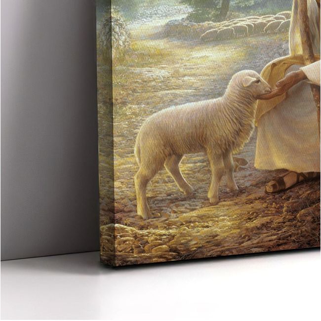 Canvas print Christ and the lost sheep