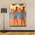 Πίνακας ζωγραφικής Κνωσσός, τοιχογραφία Πομπή