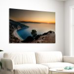 Canvas print Myrtos, Kefalonia sunset