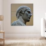 Πίνακας σε καμβά τετράγωνος, Ηνίοχος (λεπτομέρεια), Δελφοί