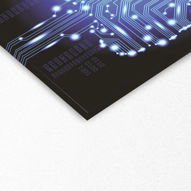 Canvas print square Digital brain