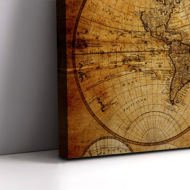 Canvas print Iniohos, World map vintage