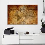 Canvas print Iniohos, World map vintage