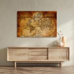 Canvas print Iniohos, World map vintage