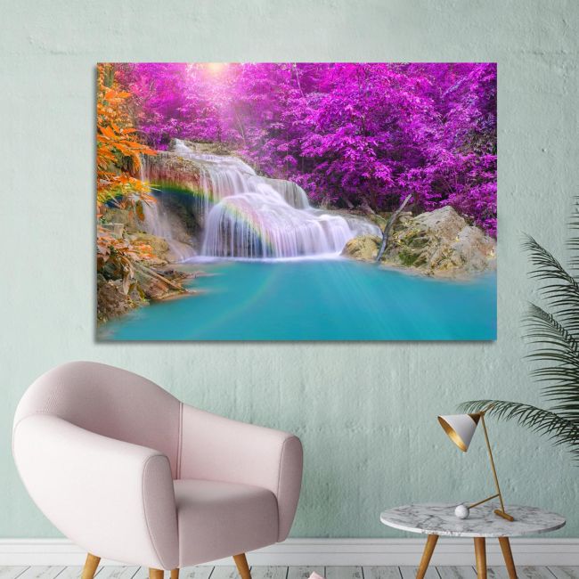Canvas print Purple rainfalls