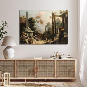 Πίνακας ζωγραφικής Classical ruins and figures, Ricci 2