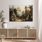 Πίνακας ζωγραφικής Classical ruins and figures, Ricci