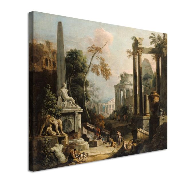 Πίνακας ζωγραφικής Classical ruins and figures, Ricci