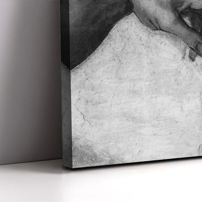 Canvas print The creation of Adam grayscale