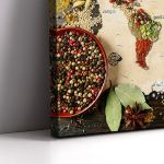 Canvas print Spiced world map