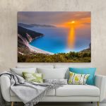 Canvas print Kefalonia sunset