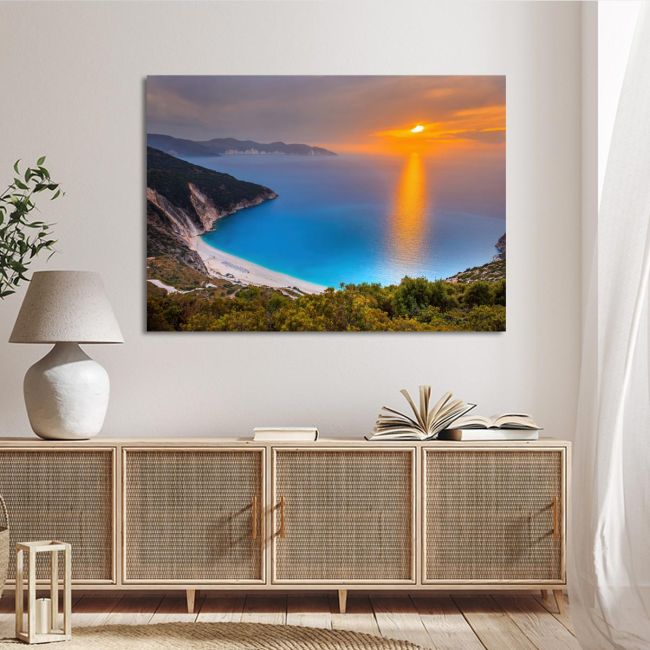 Canvas print Kefalonia sunset