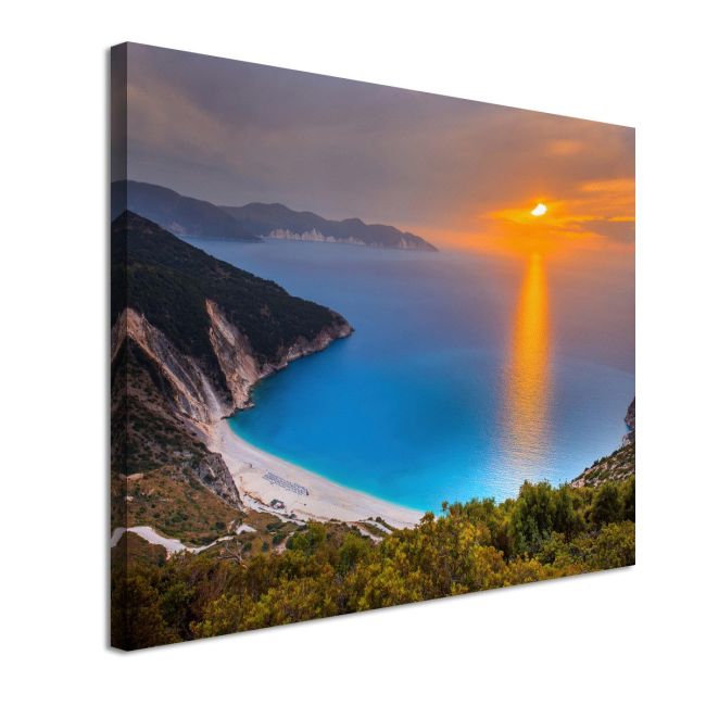 Canvas print Kefalonia sunset