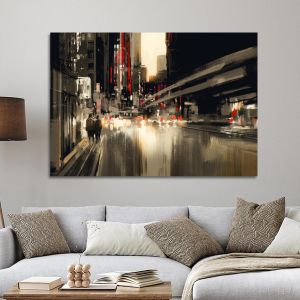 Canvas print Abstract city scenery