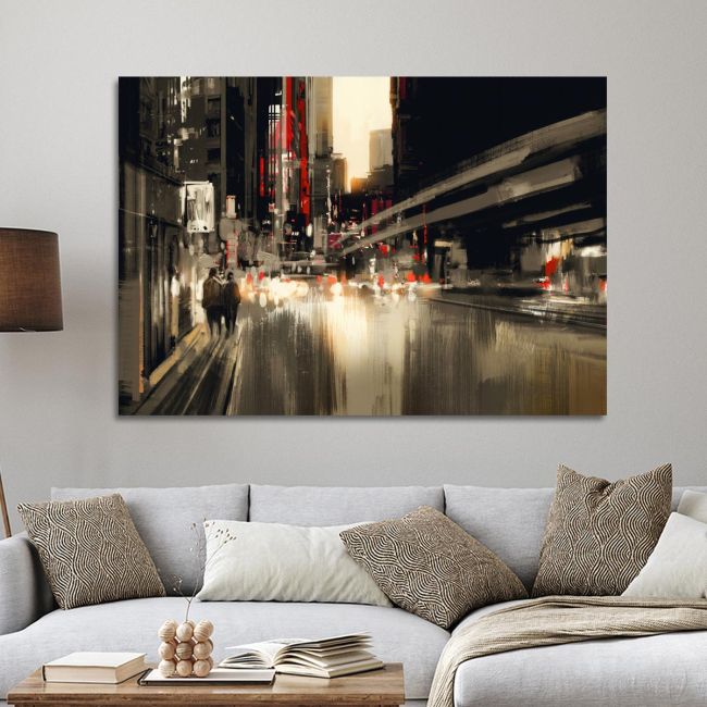 Canvas print Abstract city scenery
