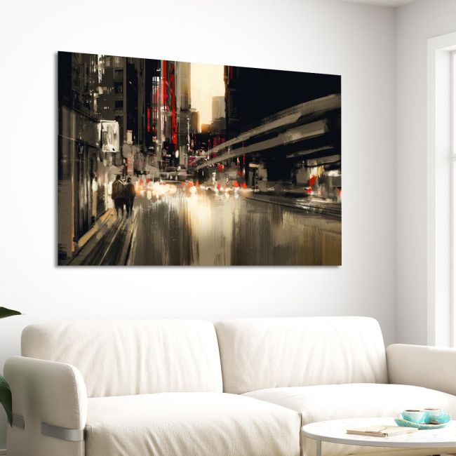Πίνακας σε καμβά Abstract city scenery