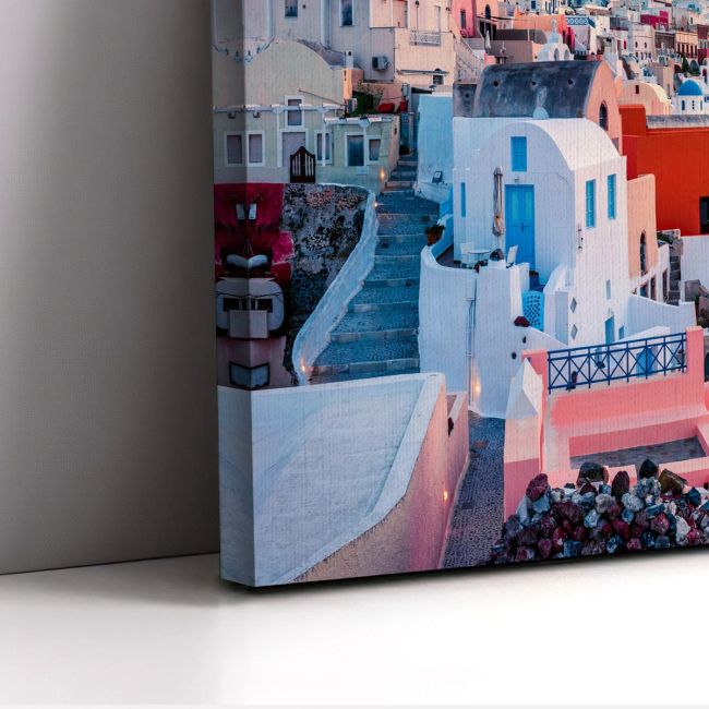 Canvas print Santorini panoramic view