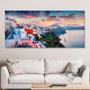 Canvas print Santorini panoramic view 2