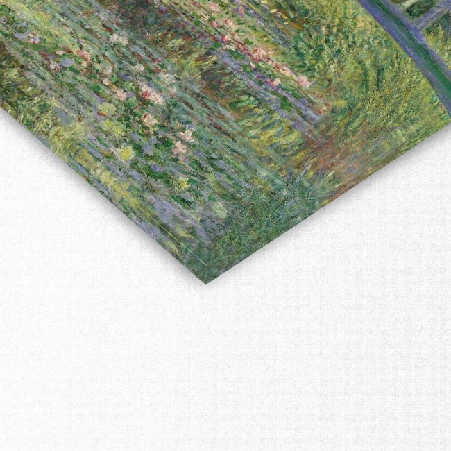 Monet Water Lilies painting on canvas, famous painters, Impressionist style.