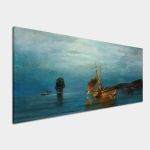 Canvas print Night fishing, Volanakis panoramic