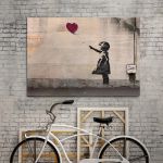 Canvas print Girl with balloon, Bansky