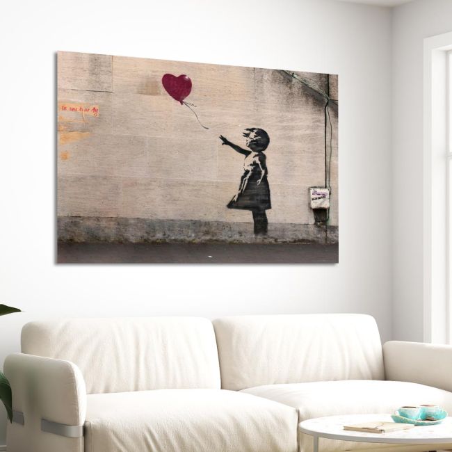 Πίνακας σε καμβά Girl with balloon, Bansky