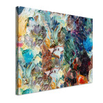 Abstract textured painting on canvas, wrapped canvas print, colorful modern wall art for home decor