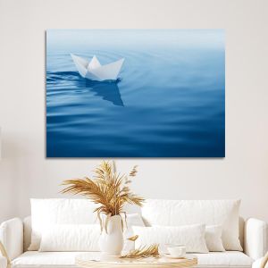 Πίνακας σε καμβά Προσφορά 100x70cm Χάρτινο καραβάκι