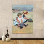 Πίνακας ζωγραφικής Children playing on the beach, Cassatt M.